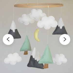 Handmade baby mountain mobile